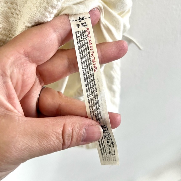 Free‎ People Movement Sweetest Pullover Cream Iridescent Hooded Half Zip Small - Picture 13 of 14